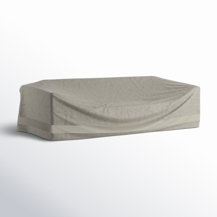 Beige Water-Resistant Outdoor Patio Sofa Cover with Zipper