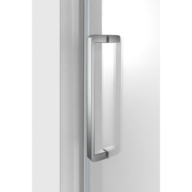 60-Inch White Acrylic Rectangular Alcove Tub with Polished Chrome Door