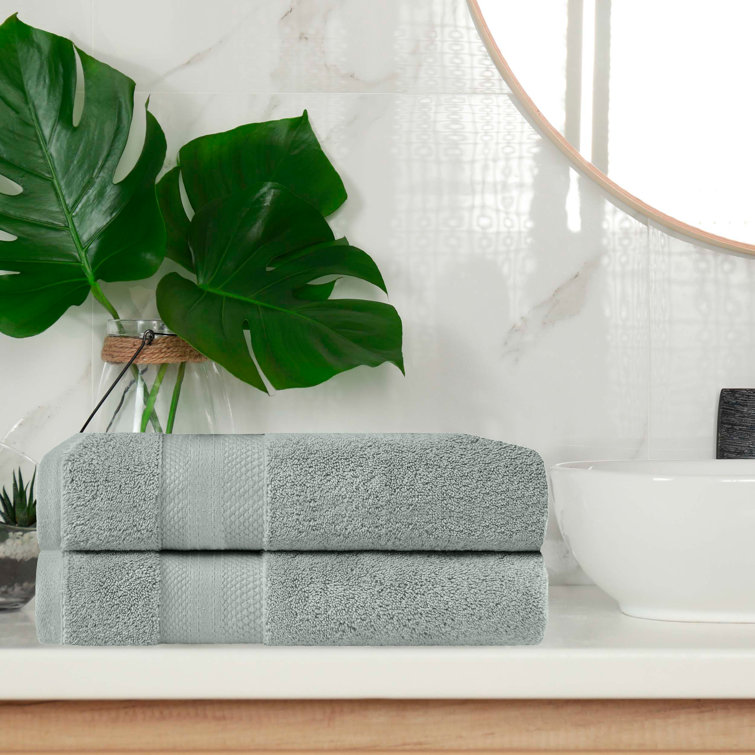 Finnian Ultra-Plush Olive Green Turkish Cotton Bath Towels - 2 Pack