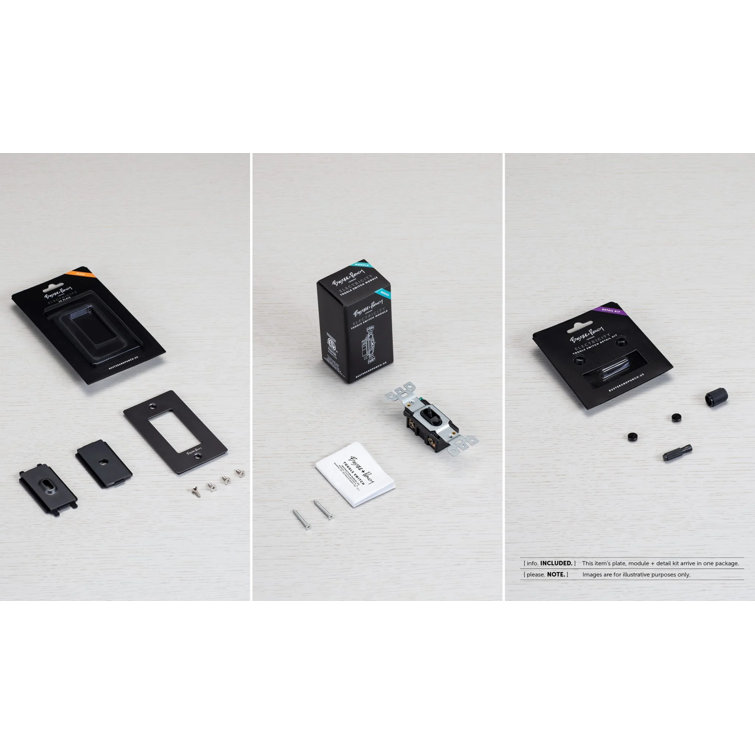 White Double Toggle Switch with Solid Metal Plate
