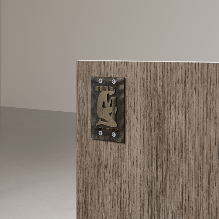 Hugo 60'' Grey Oak Double Sink Vanity with Satin Gold Hardware