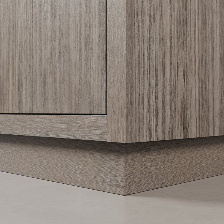 Hugo 60'' Grey Oak Double Sink Vanity with Satin Gold Hardware