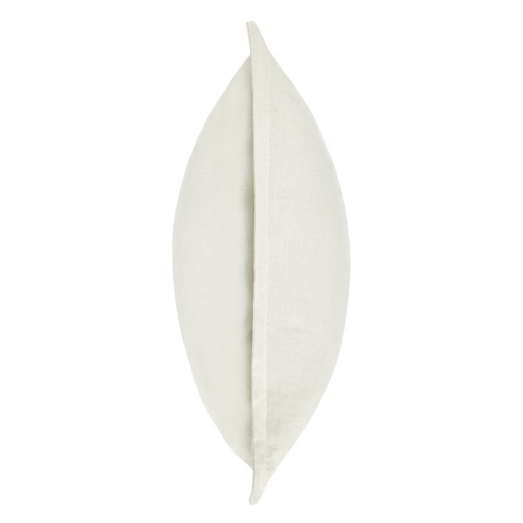 Amy Linen Luxurious 22-inch Square Throw Pillow Set, Ivory