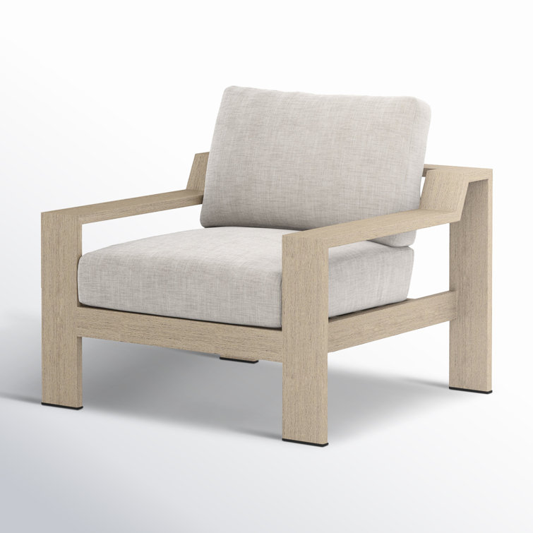 Monterey Teak and Gray Outdoor Lounge Chair