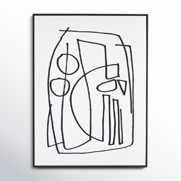 Black Framed Abstract Canvas Print 40" x 30"