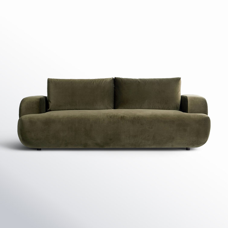 Surrey Olive Green Cotton Blend Modern Sofa