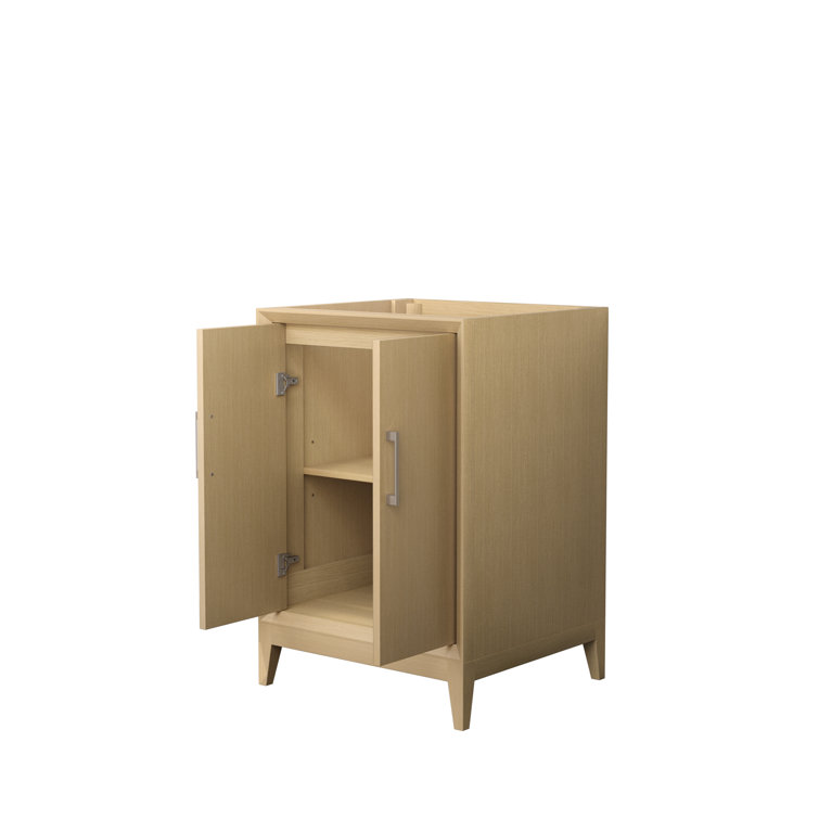Janna 24" White Oak Freestanding Single Vanity with Cultured Marble Top