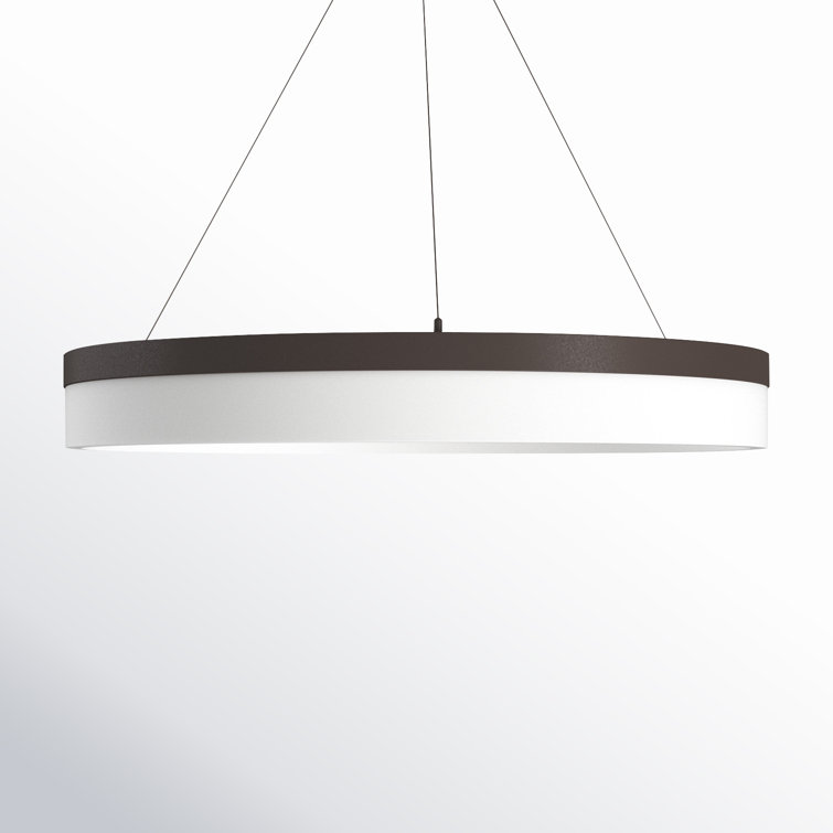 Cohen Contemporary LED Pendant in Oil-Rubbed Bronze with Etched Acrylic Shade