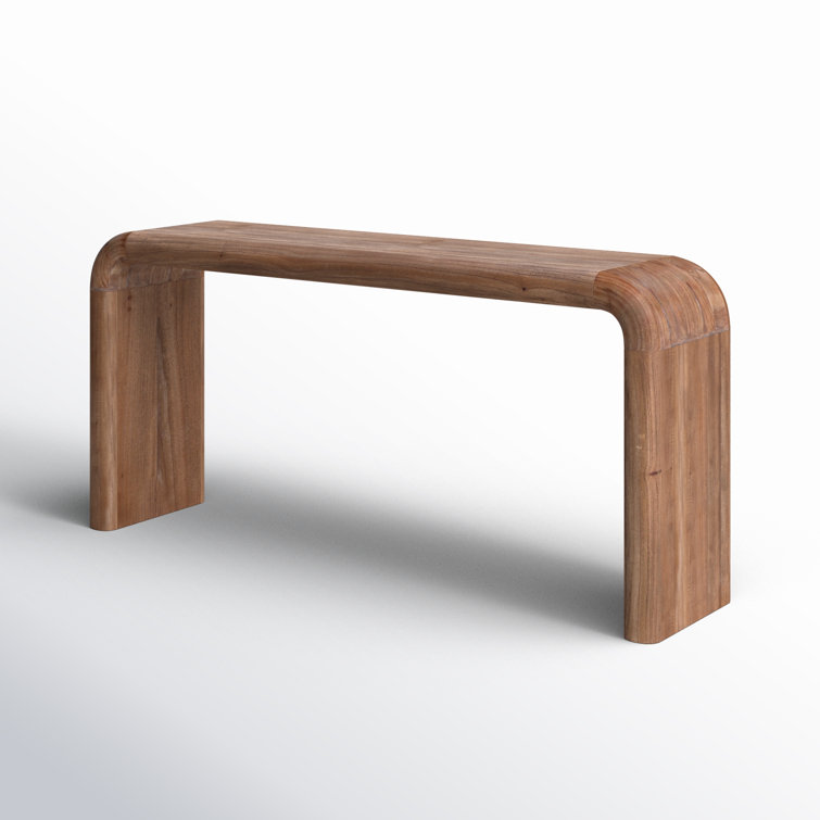 Alaina 65" Medium Brown Solid Wood Rectangular Console Table