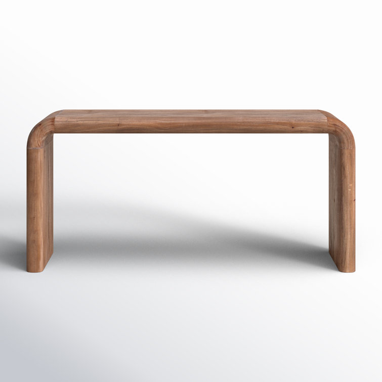 Alaina 65" Medium Brown Solid Wood Rectangular Console Table