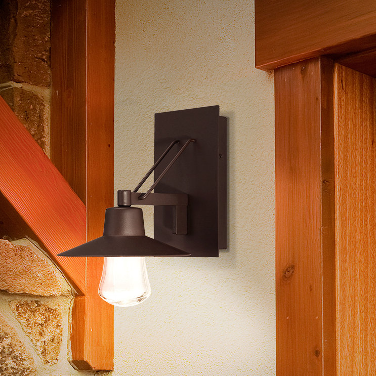 Black Mouth Blown Glass Dimmable LED Outdoor Wall Lantern