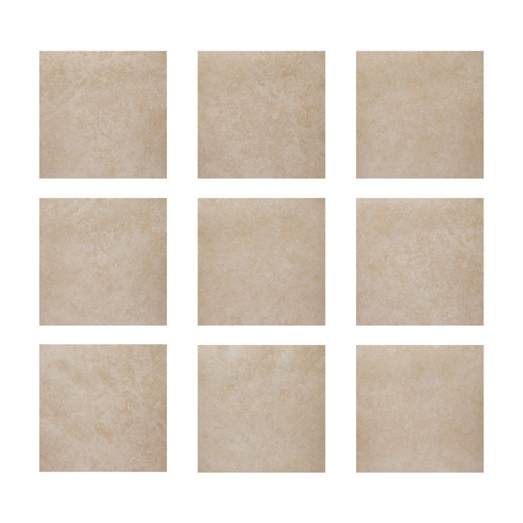 Roma 13-in x 13-in Beige Glazed Porcelain Floor and Wall Tile