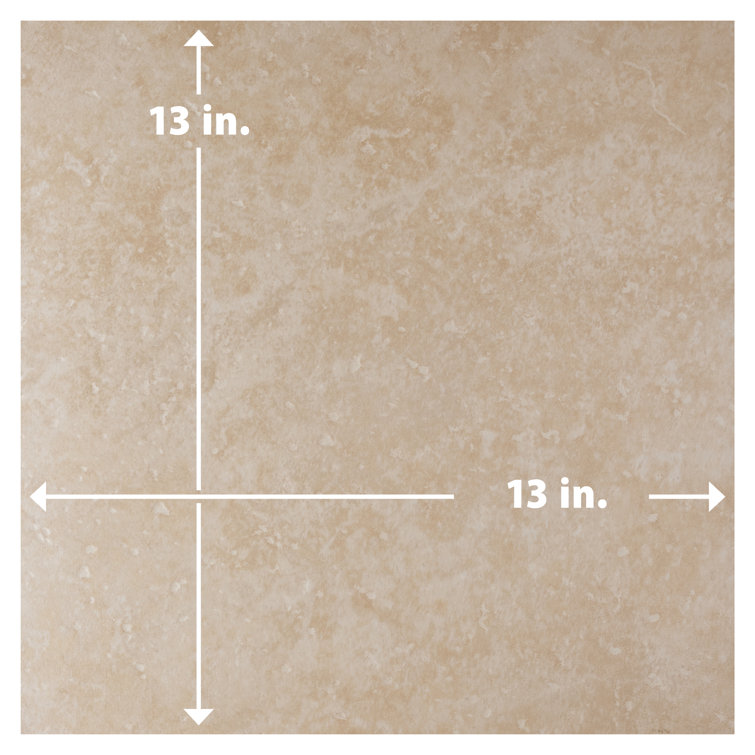 Roma 13-in x 13-in Beige Glazed Porcelain Floor and Wall Tile
