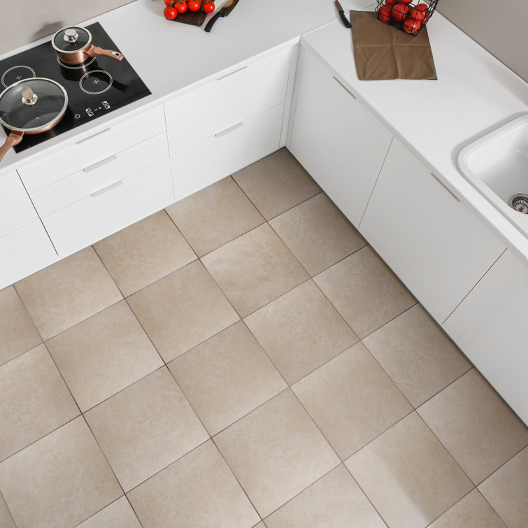 Roma 13-in x 13-in Beige Glazed Porcelain Floor and Wall Tile