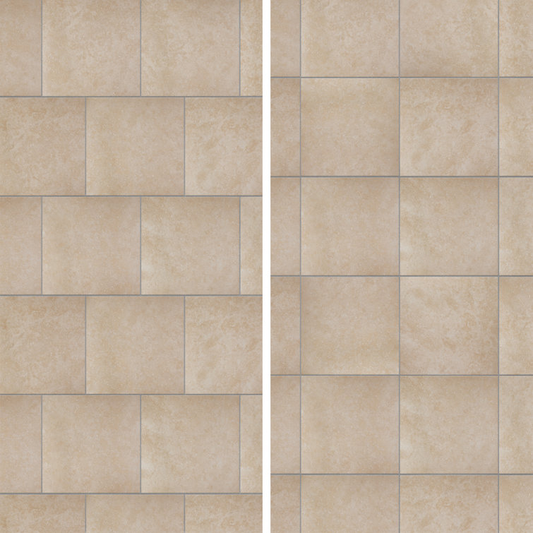 Roma 13-in x 13-in Beige Glazed Porcelain Floor and Wall Tile
