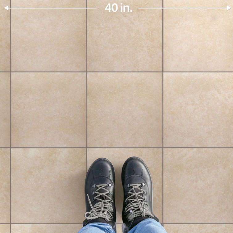Roma 13-in x 13-in Beige Glazed Porcelain Floor and Wall Tile
