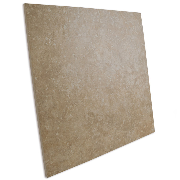 Roma 13" x 13" Beige Glazed Porcelain Floor and Wall Tile