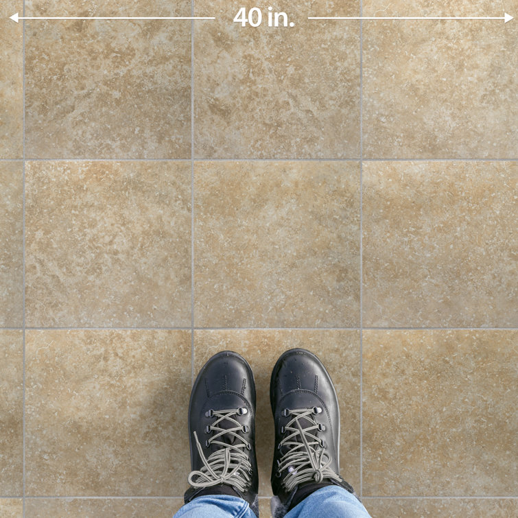 Roma 13" x 13" Beige Glazed Porcelain Floor and Wall Tile