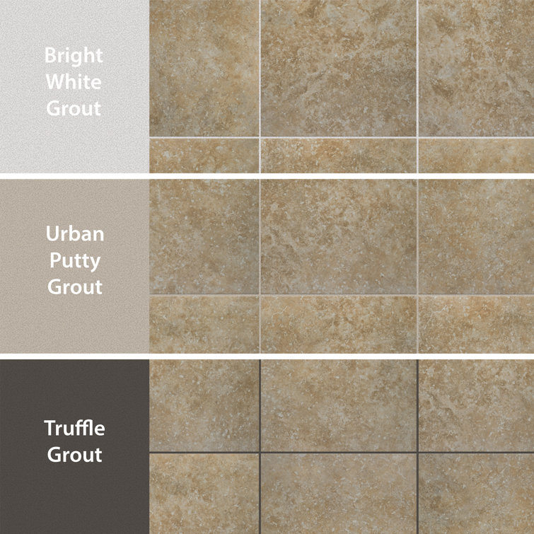 Roma 13" x 13" Beige Glazed Porcelain Floor and Wall Tile