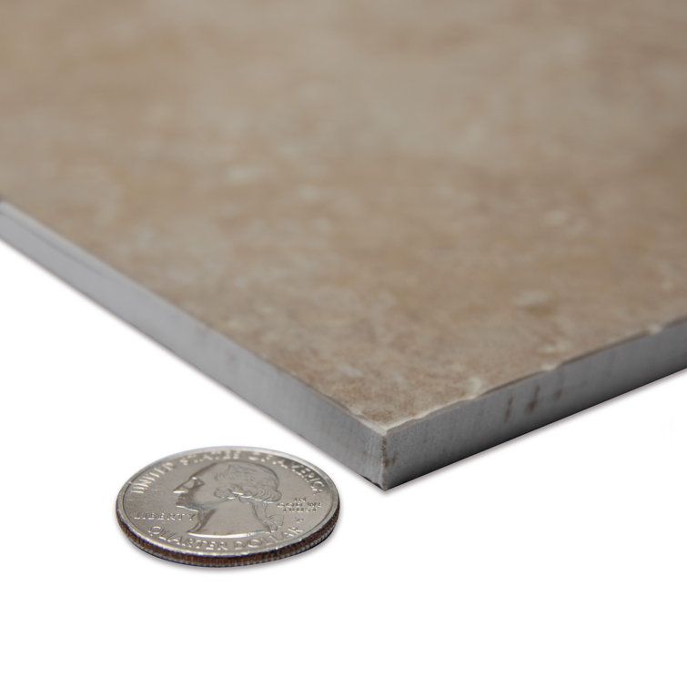 Roma 13" x 13" Beige Glazed Porcelain Floor and Wall Tile