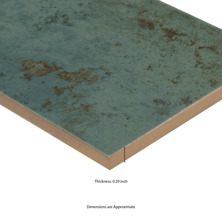 Marza Aqua Glossy Ceramic Subway Wall Tile Case