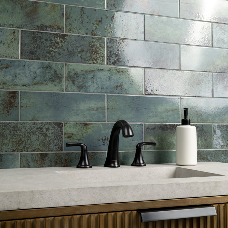 Marza Aqua Glossy Ceramic Subway Wall Tile Case
