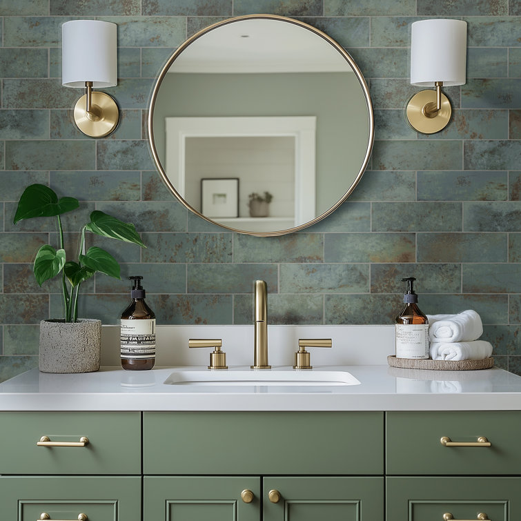 Marza Aqua Glossy Ceramic Subway Wall Tile Case