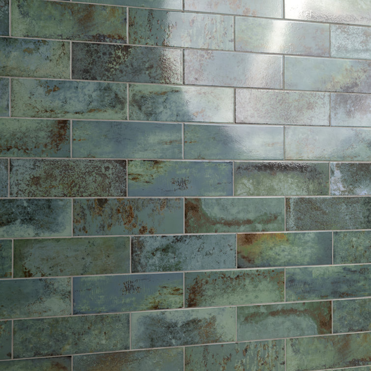 Marza Aqua Glossy Ceramic Subway Wall Tile Case