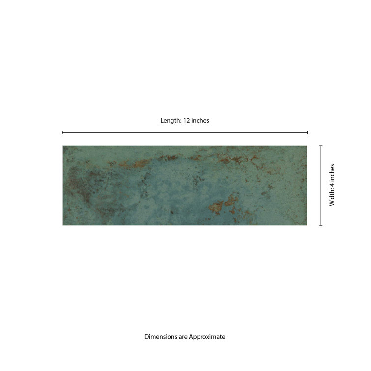 Marza Aqua Glossy Ceramic Subway Wall Tile Case