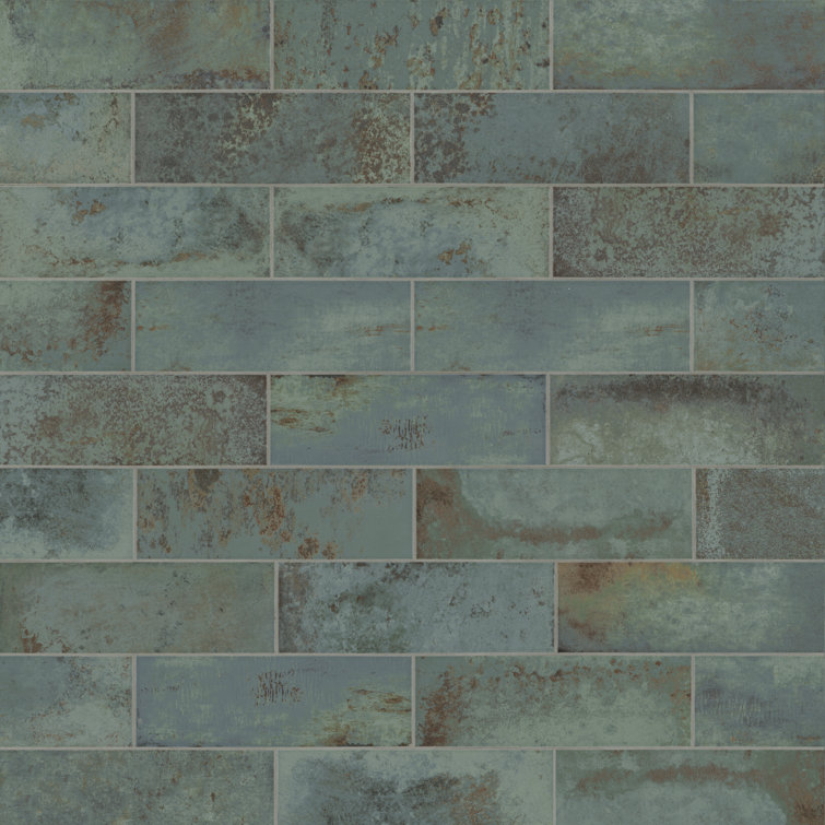 Marza Aqua Glossy Ceramic Subway Wall Tile Case