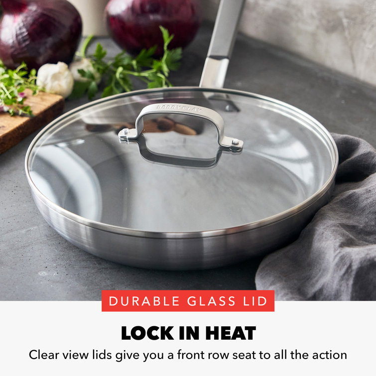 GreenPan 12" Stainless Steel Nonstick Frypan with Glass Lid