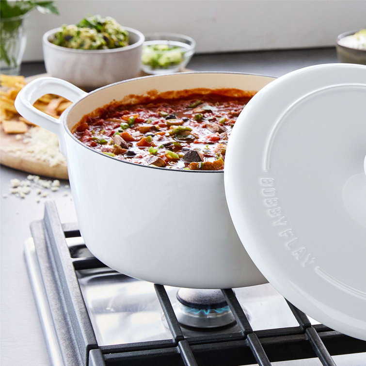 Ivory Enameled Cast Iron 5.5QT Dutch Oven with Lid