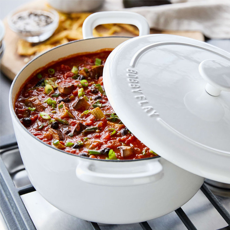 Ivory Enameled Cast Iron 5.5QT Dutch Oven with Lid
