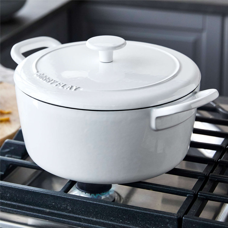 Ivory Enameled Cast Iron 5.5QT Dutch Oven with Lid