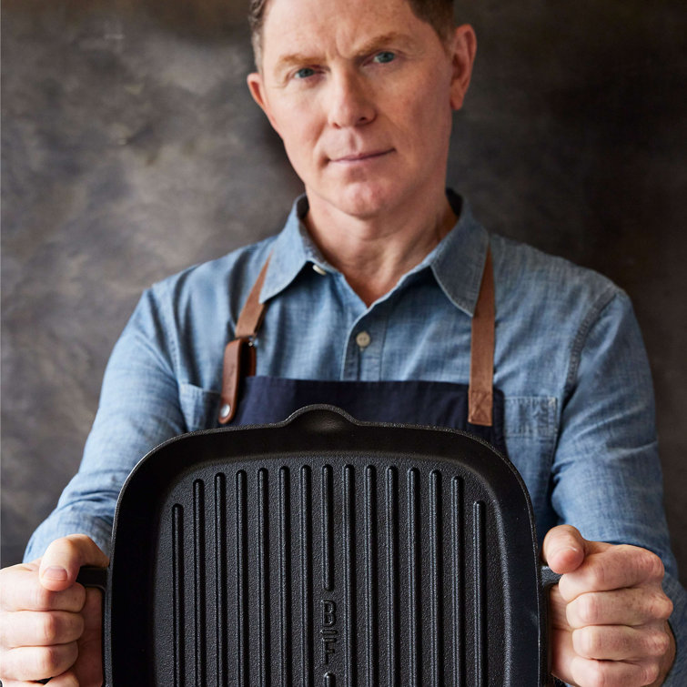 Black Cast Iron 11" Square Grill Pan with Helper Handles