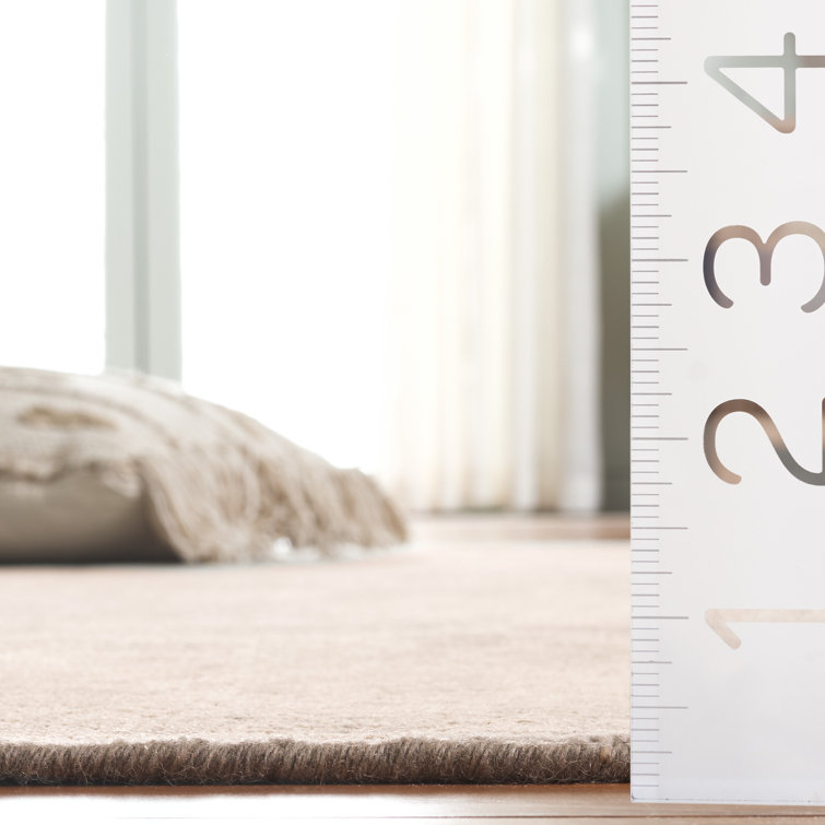 Hand-Knotted Light Grey and Beige Wool 6' x 9' Rug