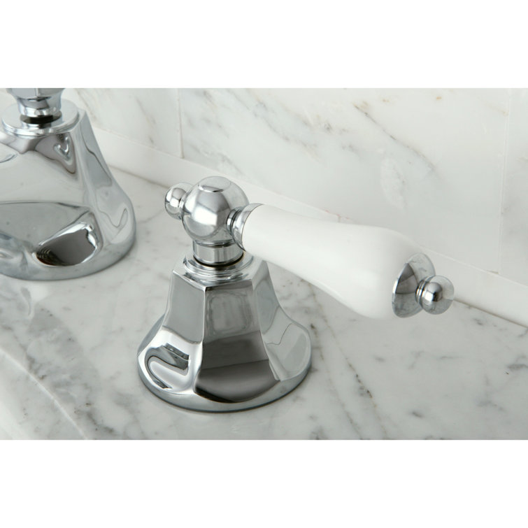 Brushed Brass 8" Widespread Bathroom Faucet with Lever Handles