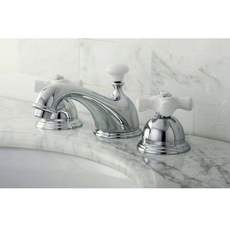 Polished Chrome 18" Widespread Bathroom Sink Faucet