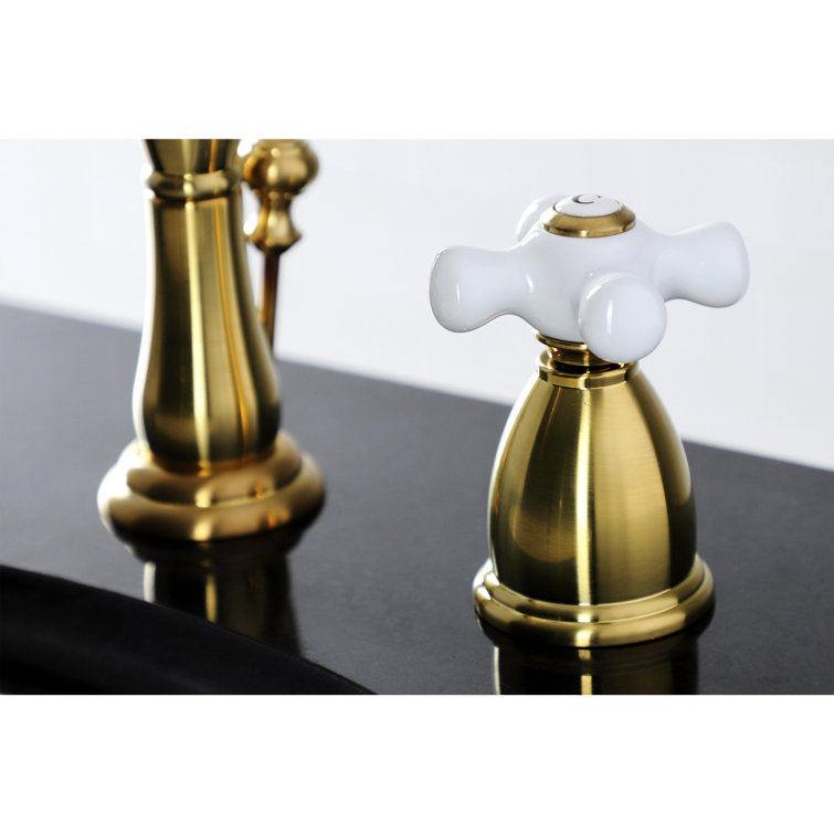 Heritage 8-Inch Polished Nickel Widespread Bathroom Faucet