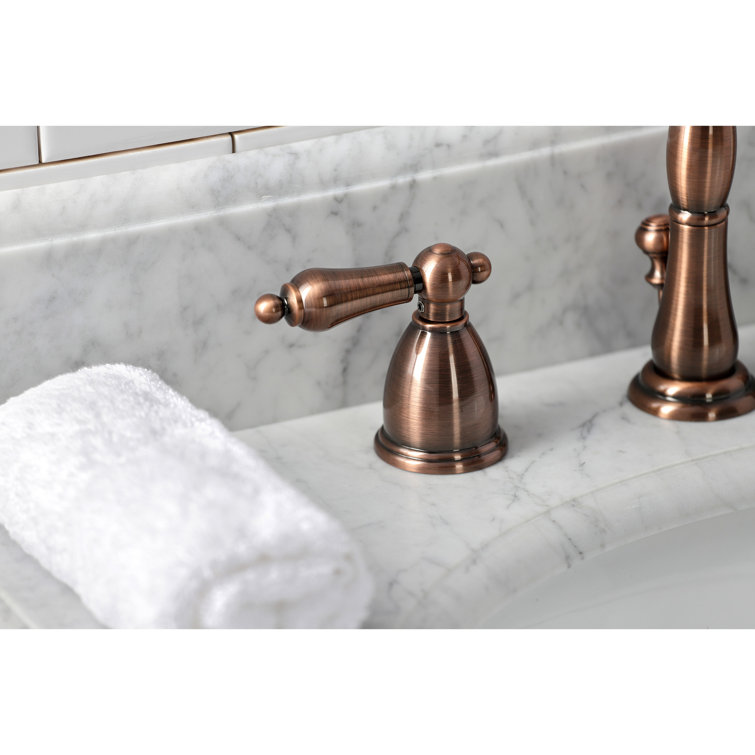 Heritage Antique Copper Traditional Widespread Bathroom Faucet