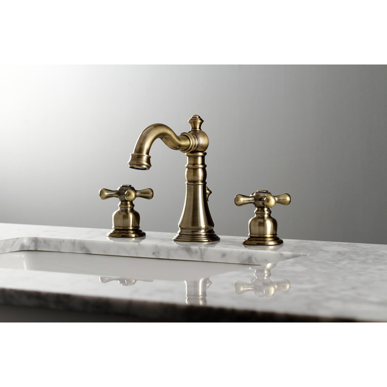 Victorian Elegance 8" Matte Black Brass Widespread Bathroom Faucet