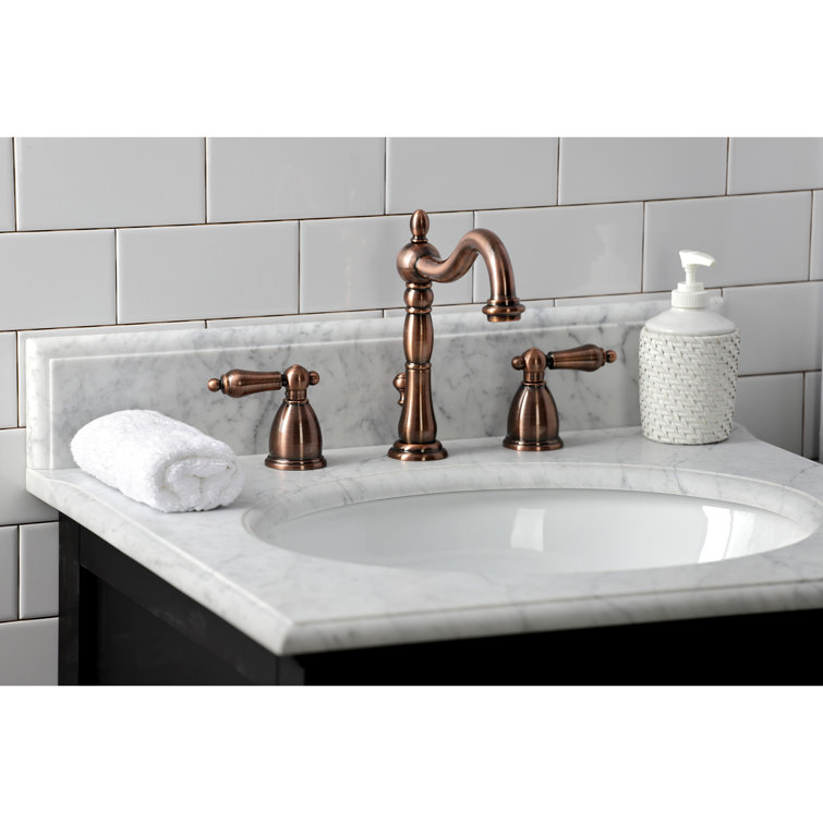 Heritage Antique Copper Traditional Widespread Bathroom Faucet