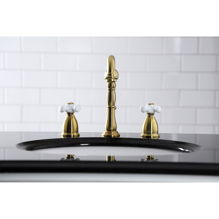 Heritage 8-Inch Polished Nickel Widespread Bathroom Faucet