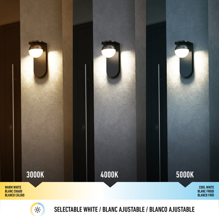 Matte Black Aluminum LED Wall Light with Frosted Plastic Lens