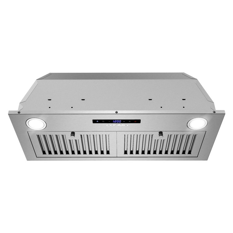 Cosmo 30-Inch Stainless Steel Insert Range Hood with LED Lights