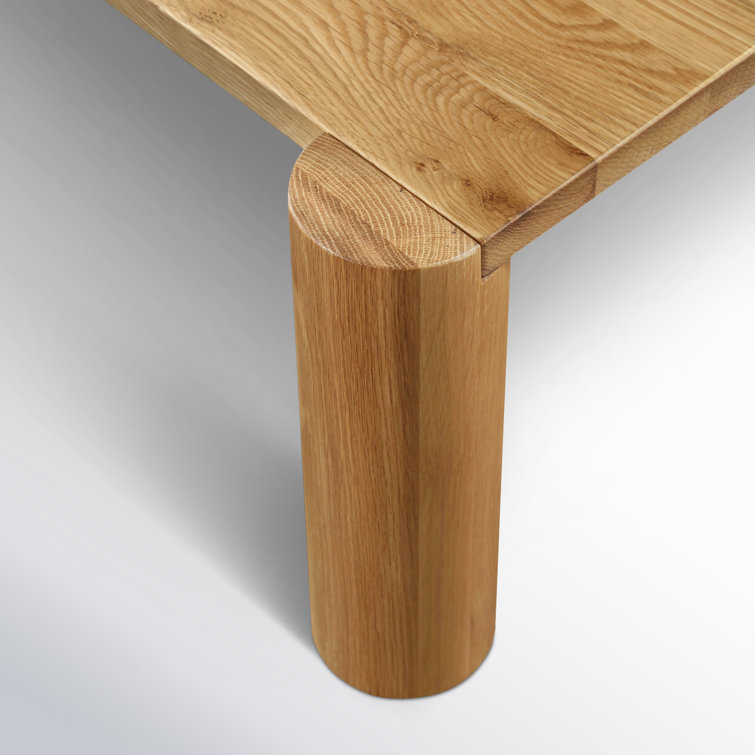 Post 36'' Natural White Oak Solid Wood Low-Slung Coffee Table