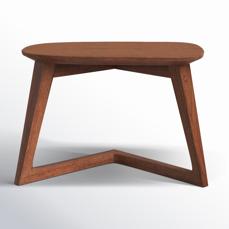 Mid-Century Modern Oval Walnut End Table