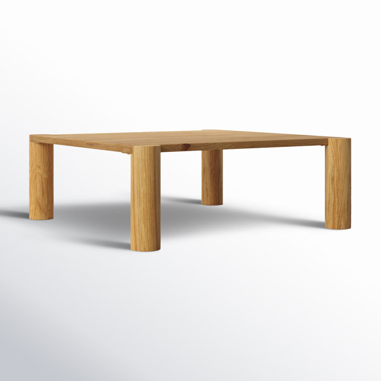 Post 36'' Natural White Oak Solid Wood Low-Slung Coffee Table