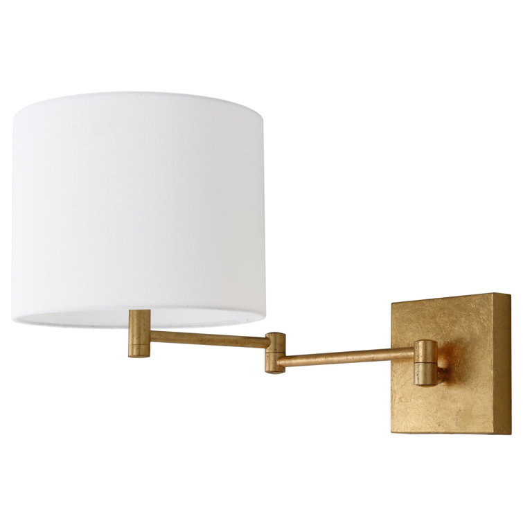 Lillian Gold 22.5" Contemporary Swing Arm Wall Sconce - Set of 2