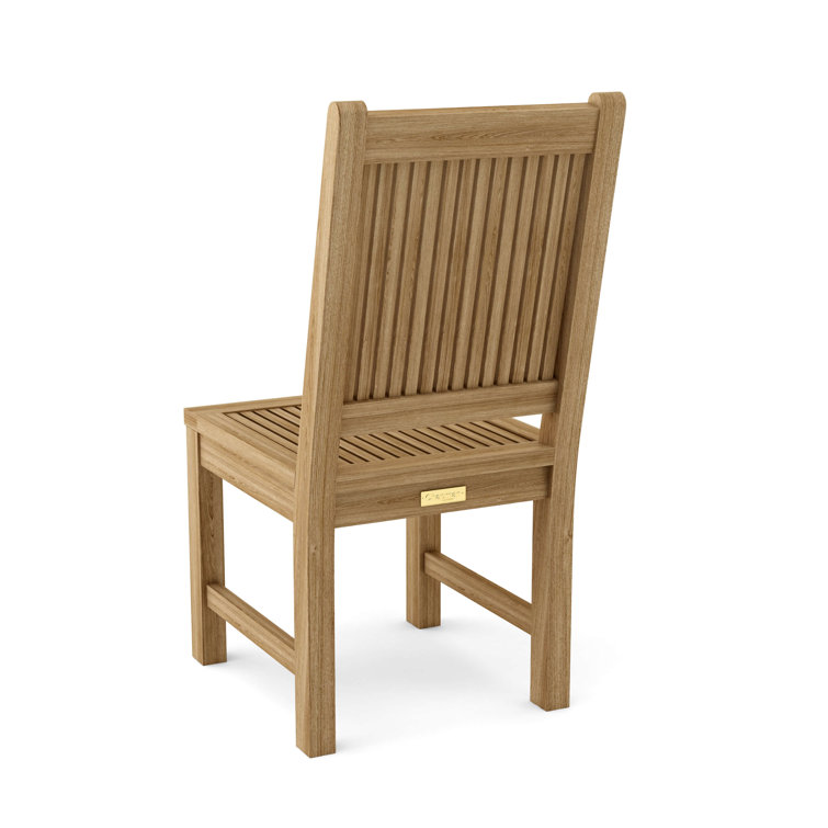 Montage 7-Piece Teak Outdoor Dining Set with Blue Cushions